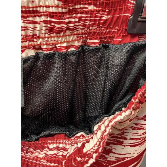 Favant Board Shorts Mens Large Swim Surf Red Hawaiian Floral‎ Hawaii Pocket - Picture 5 of 9